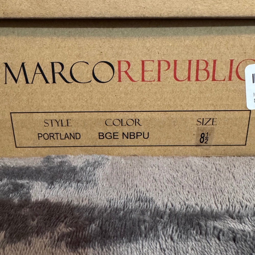 NEW Marco Republic Women 8.5 Chelsea Lug Sole Portland Beige Ankle Boots - Picture 6 of 13